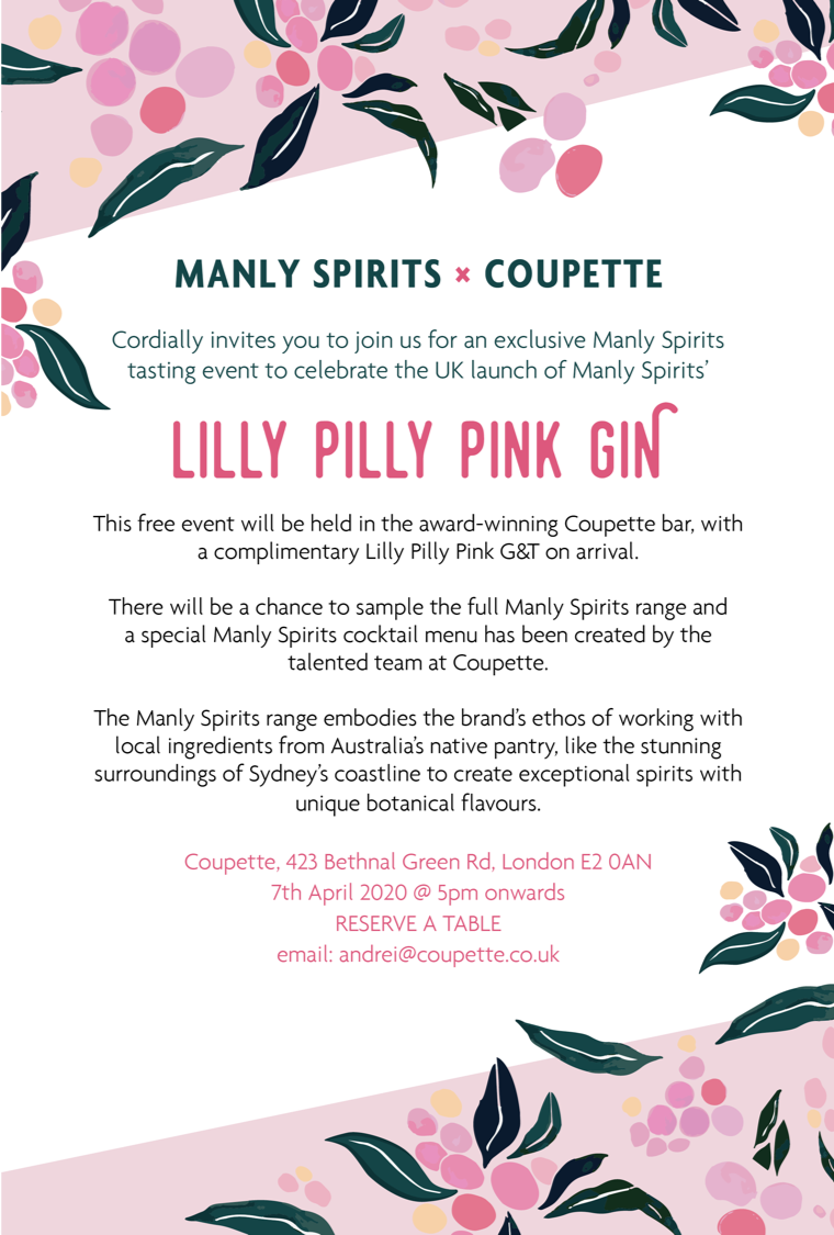 Manly Spirits Co - Lilly Pilly Gin Launch